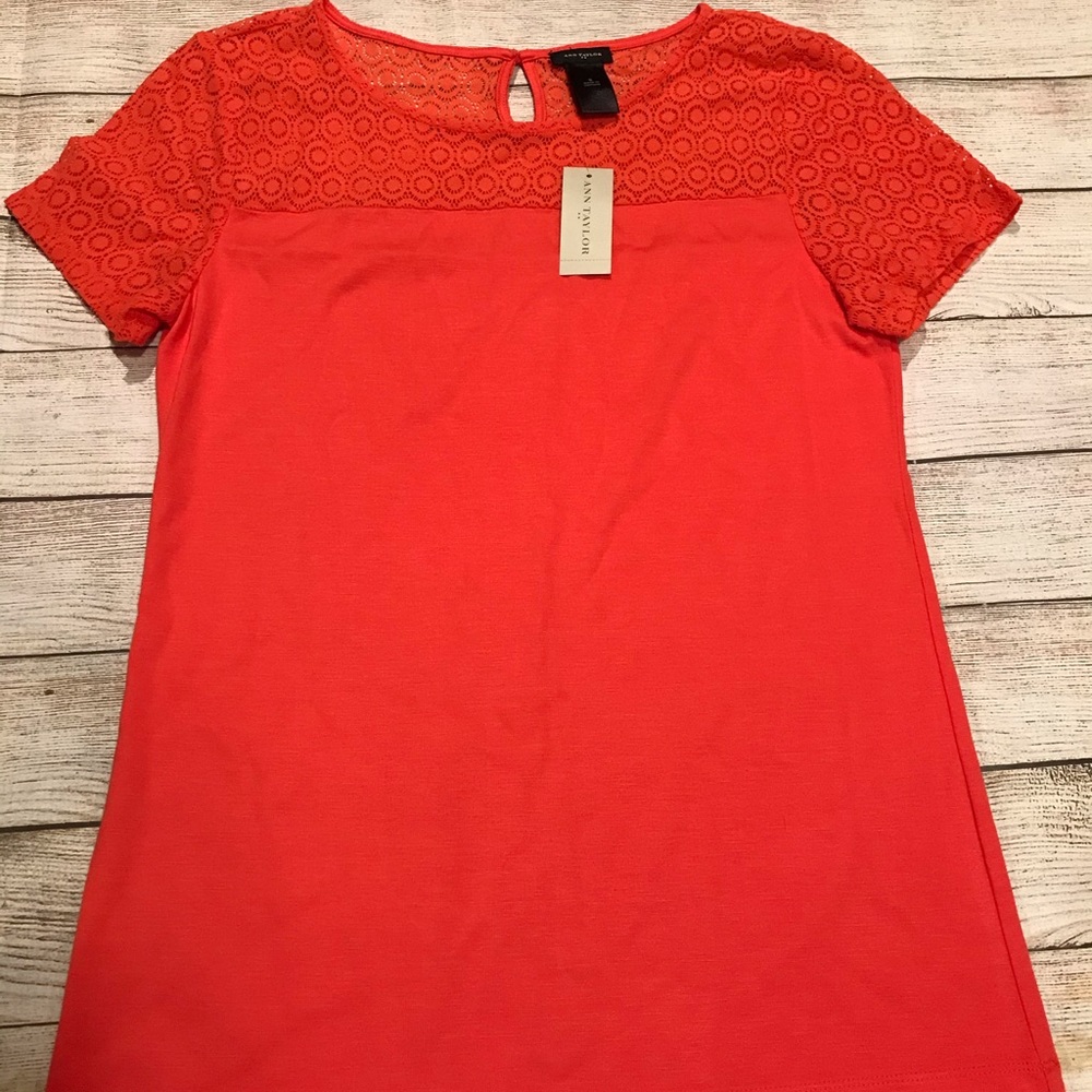 NWT Ann Taylor Short Sleeve Top Size S